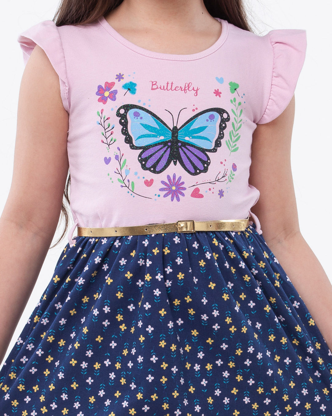 Vestido-Infantil-Com-Cinto-Estampa-Borboletas-Rosa