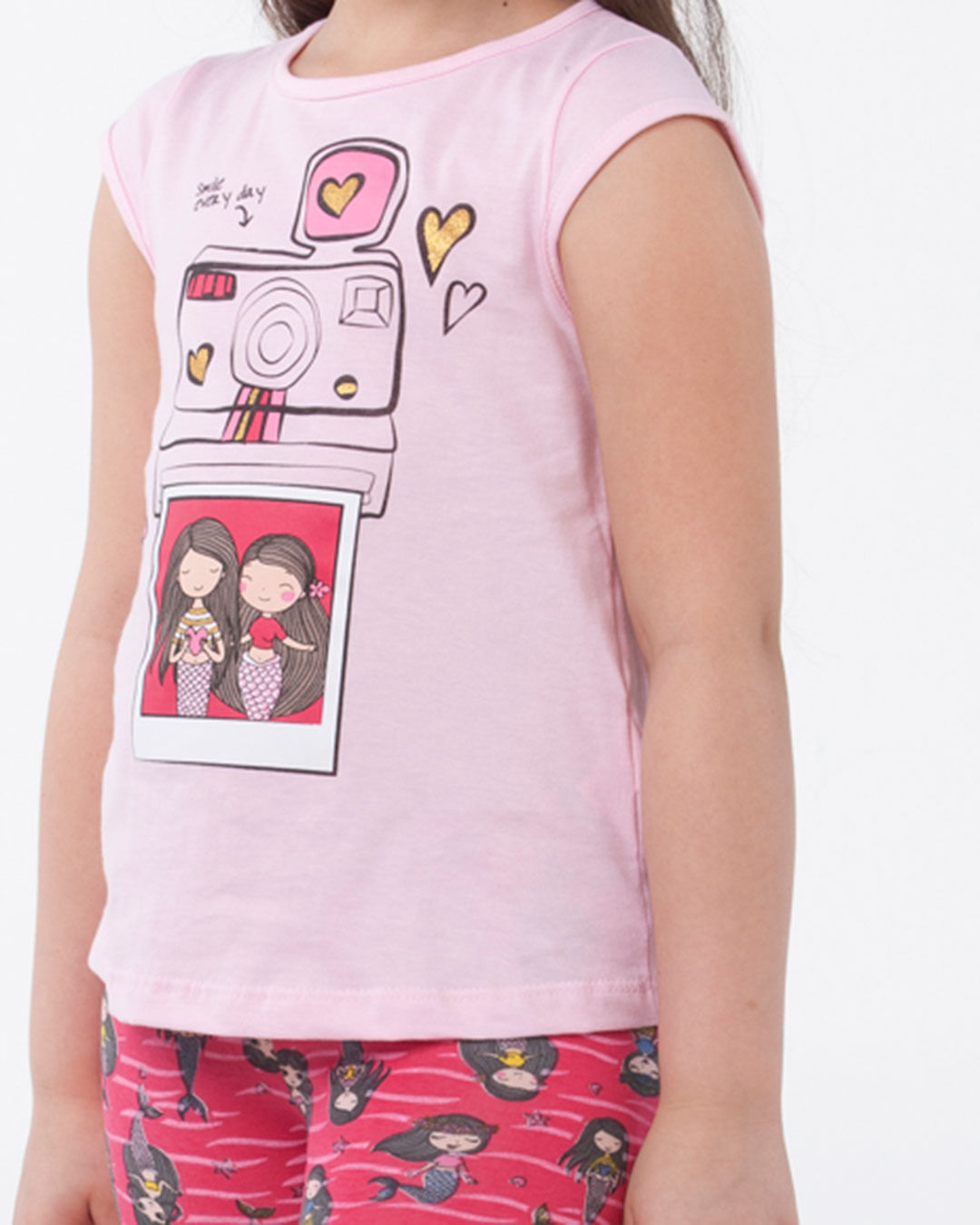 Conjunto-Infantil-Manga-Curta-Estampa-Rosa