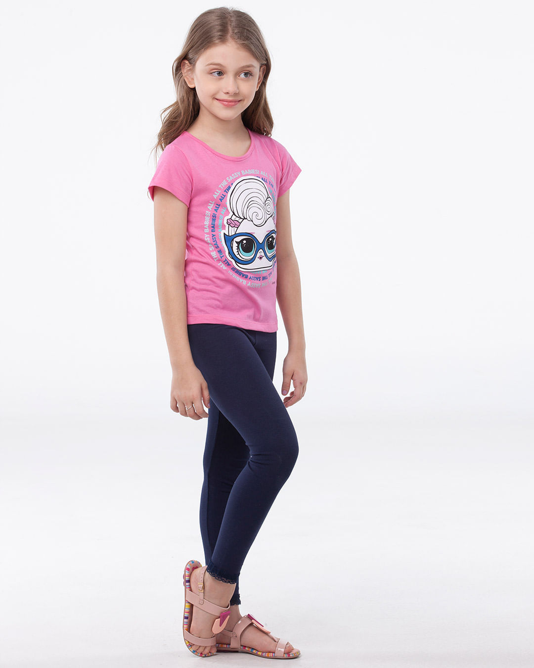 Blusa-Infantil-Manga-Curta-Estampa-Boneca-Lol-Rosa
