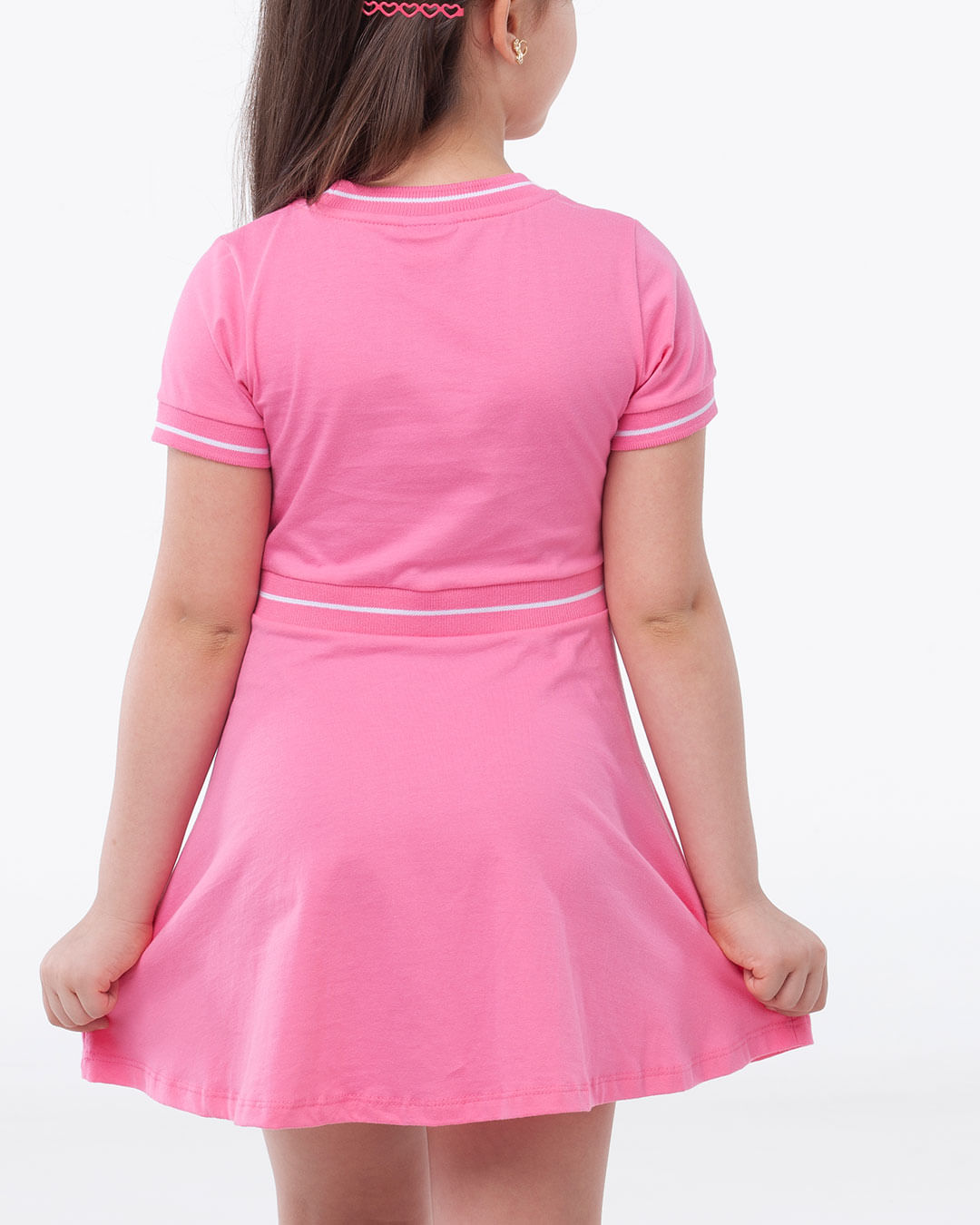 Vestido-Infantil-Manga-Curta-Barbie-Rosa