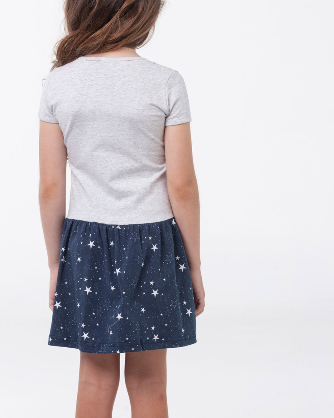 Vestido-Infantil-Frozen-Disney-Cinza
