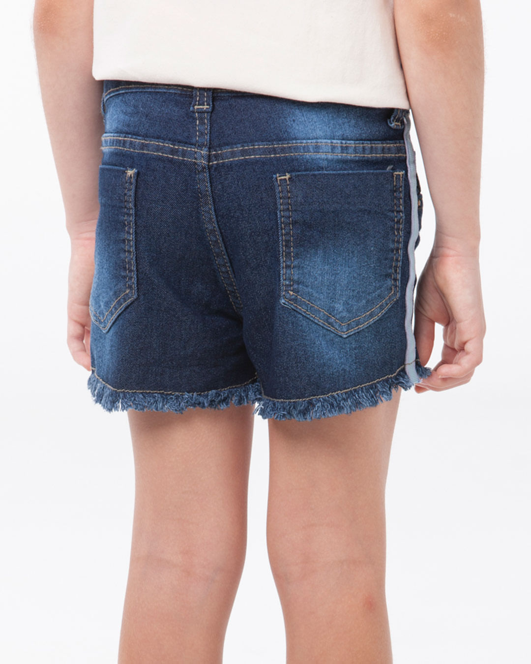 Short-Jeans-Infantil-Barra-Desfiada-Azul-Escuro