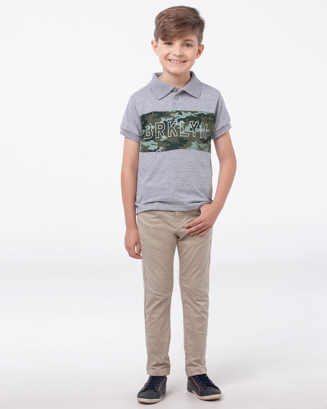 Polo-Infantil-Malha-Camuflada-Cinza
