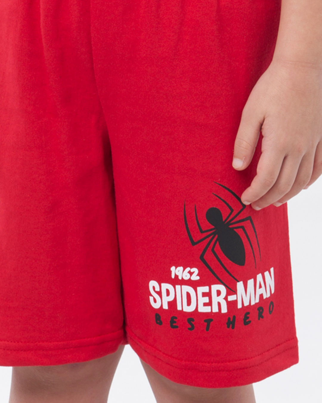 Bermuda-Infantil-Moletom-Homem-Aranha-Marvel-Comics-Vermelho