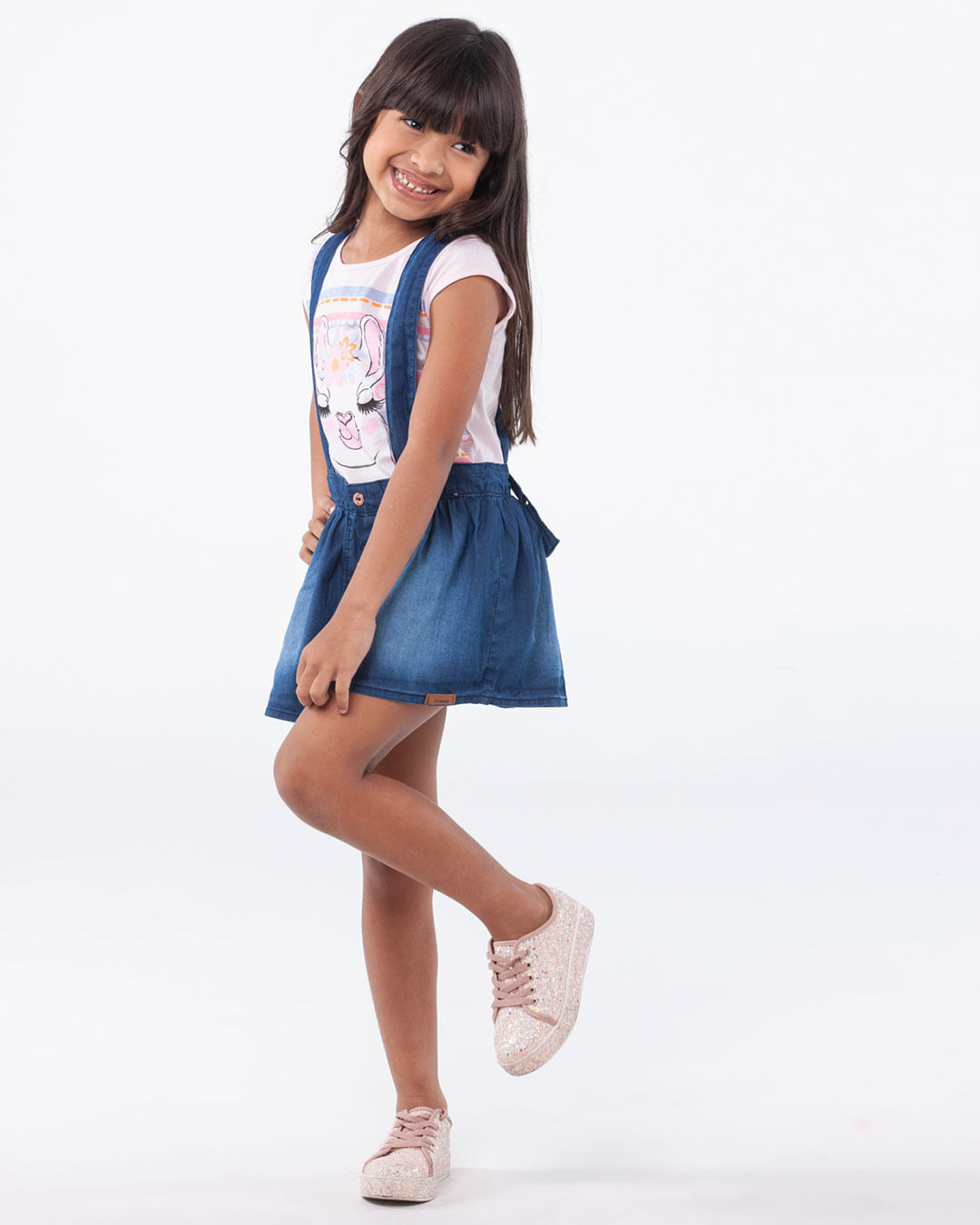 Salopete-Infantil-Jeans-Franzido-Azul