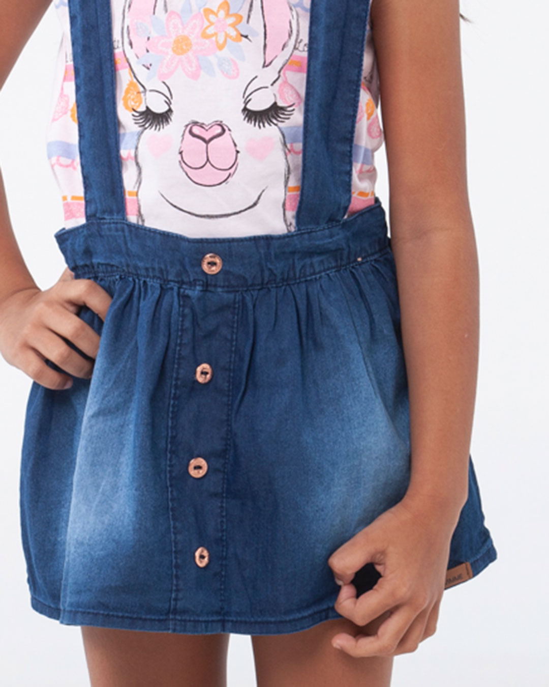 Salopete-Infantil-Jeans-Franzido-Azul