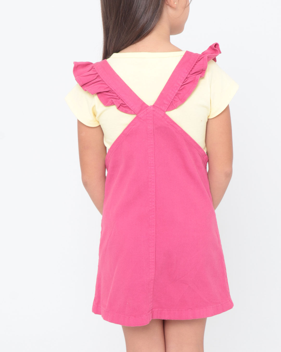 Salopete-Infantil-Jeans-Babado-Rosa-Pink