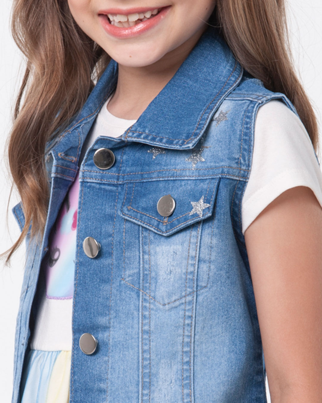 Colete-Jeans-Infantil-Brilho-Estrelas-Azul