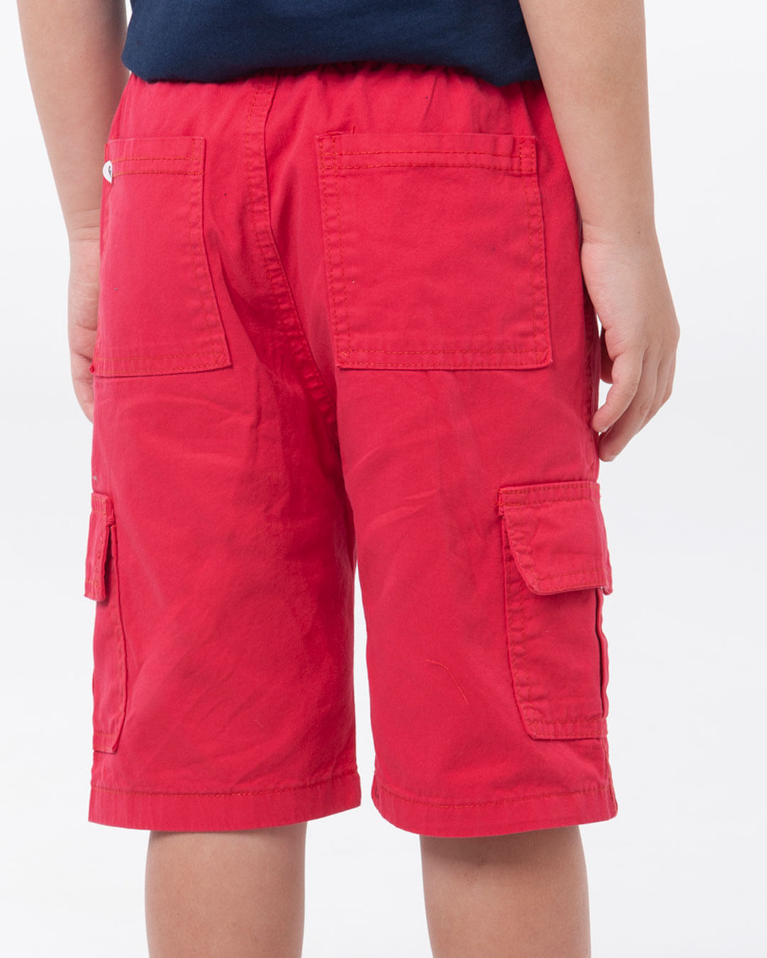 Bermuda-Infantil-Cargo-Elastico-Vermelho