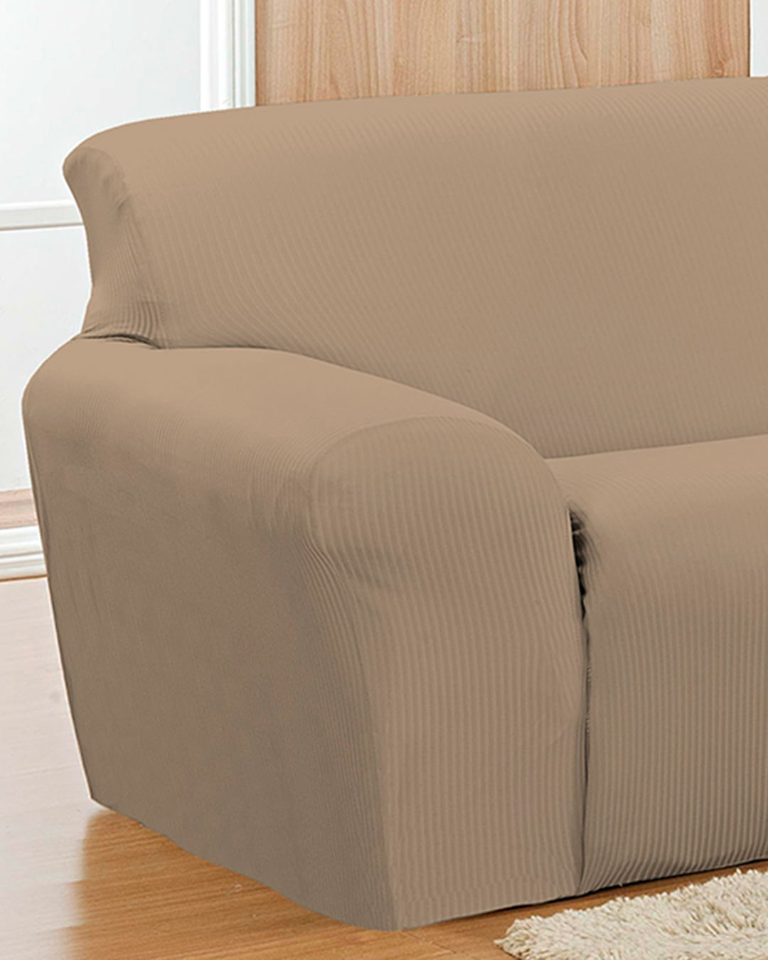 Capa-Para-Sofa-2-Lugares-Malha-Canelada-Bege