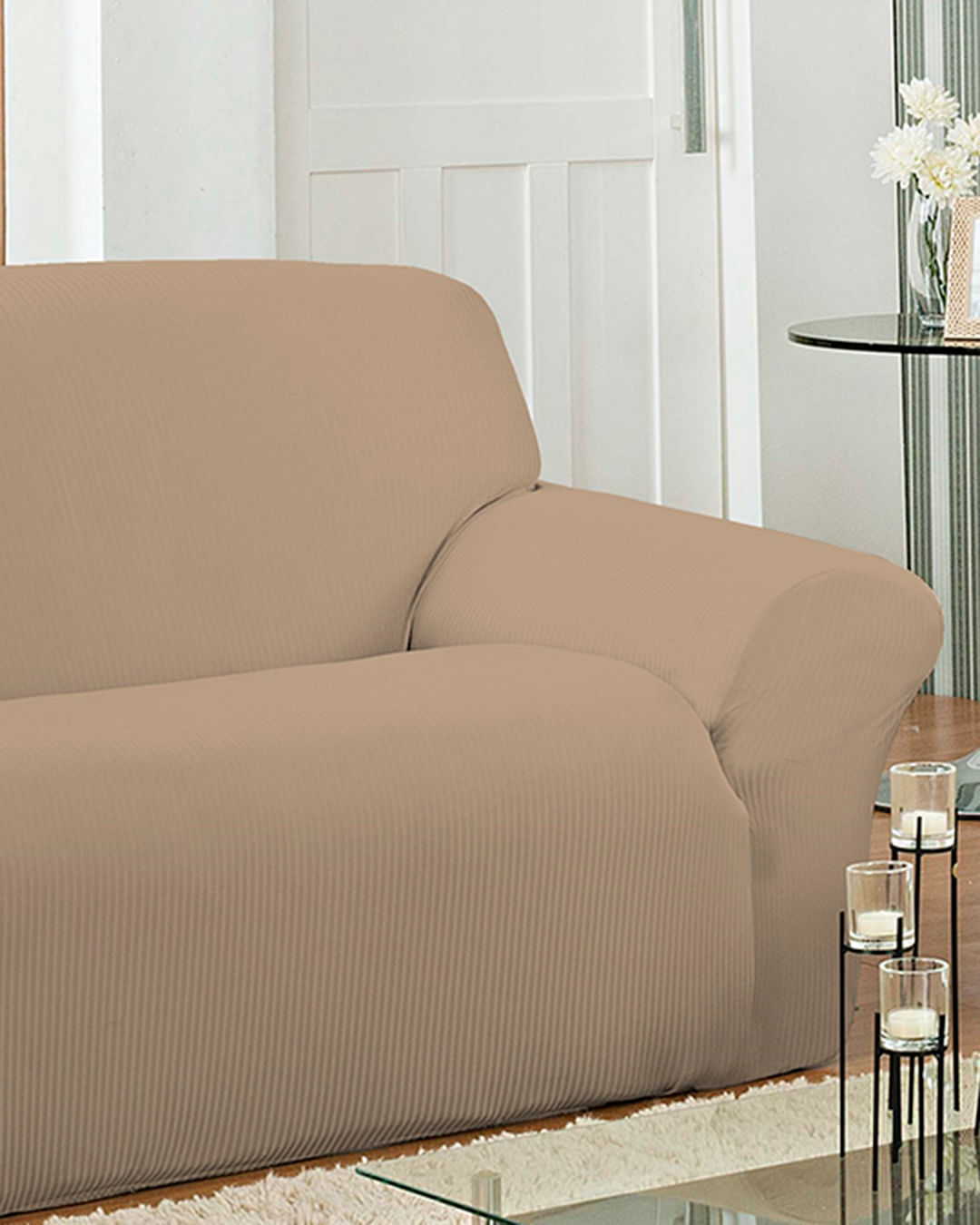 Capa-Para-Sofa-2-Lugares-Malha-Canelada-Bege