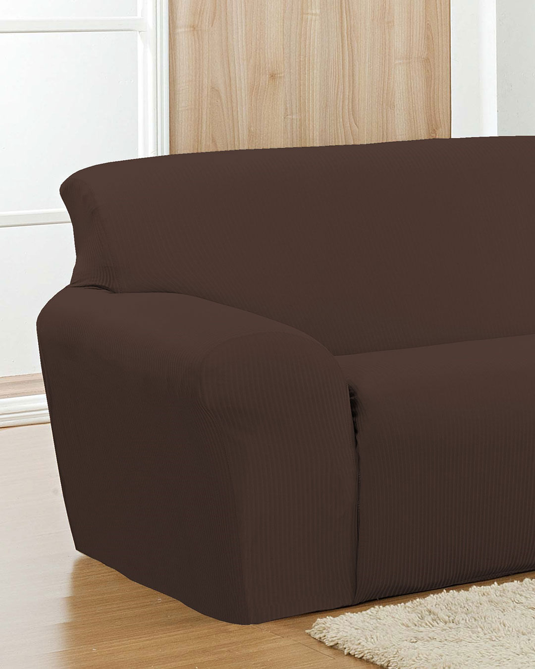 Capa-Para-Sofa-2-Lugares-Malha-Canelada-Marrom