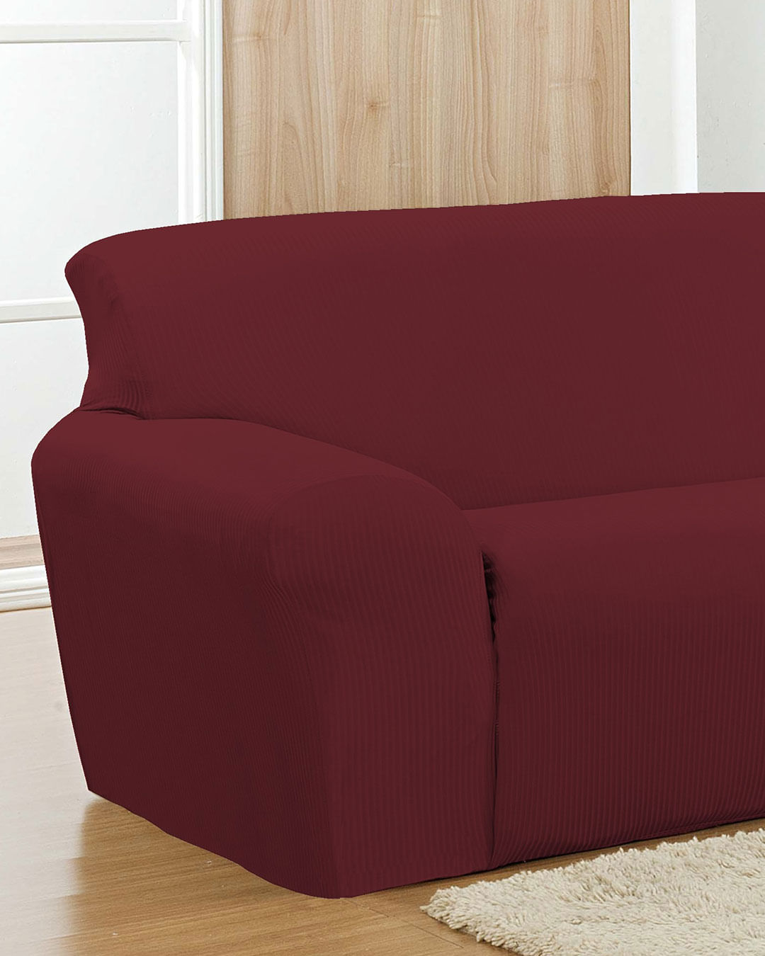 Capa-Para-Sofa-2-Lugares-Malha-Canelada-Vinho