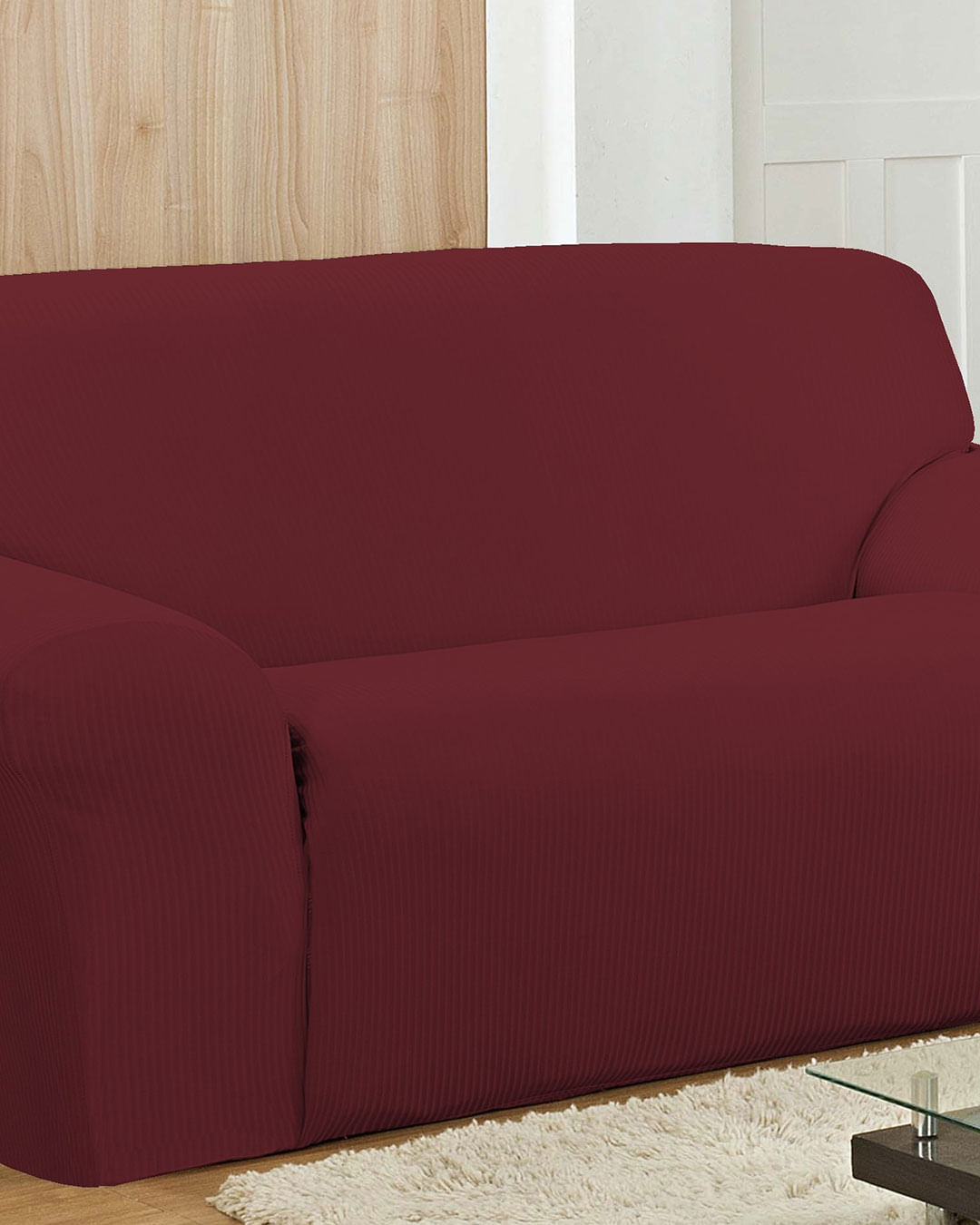 Capa-Para-Sofa-2-Lugares-Malha-Canelada-Vinho