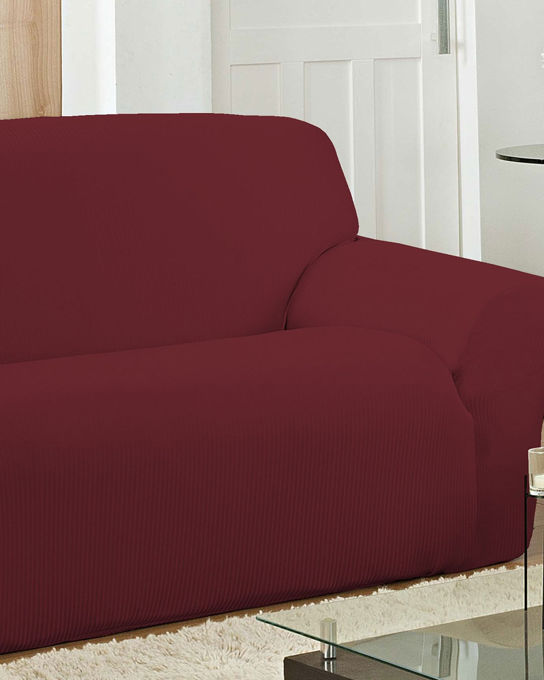 Capa-Para-Sofa-2-Lugares-Malha-Canelada-Vinho