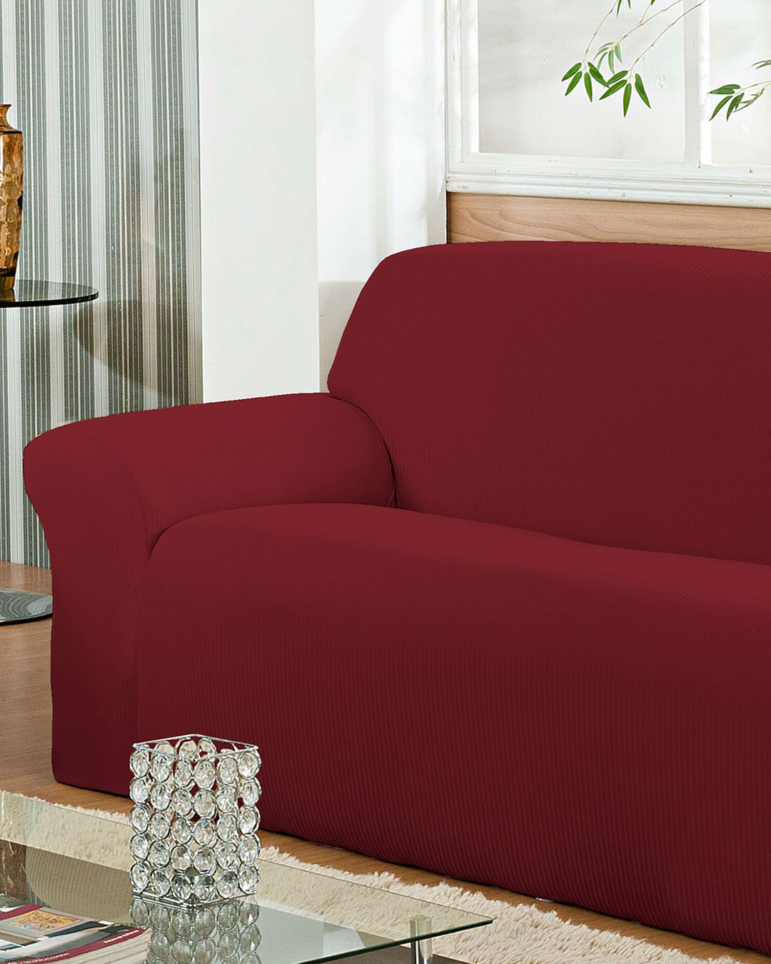 Capa-Para-Sofa-3-Lugares-Malha-Canelada-Vinho