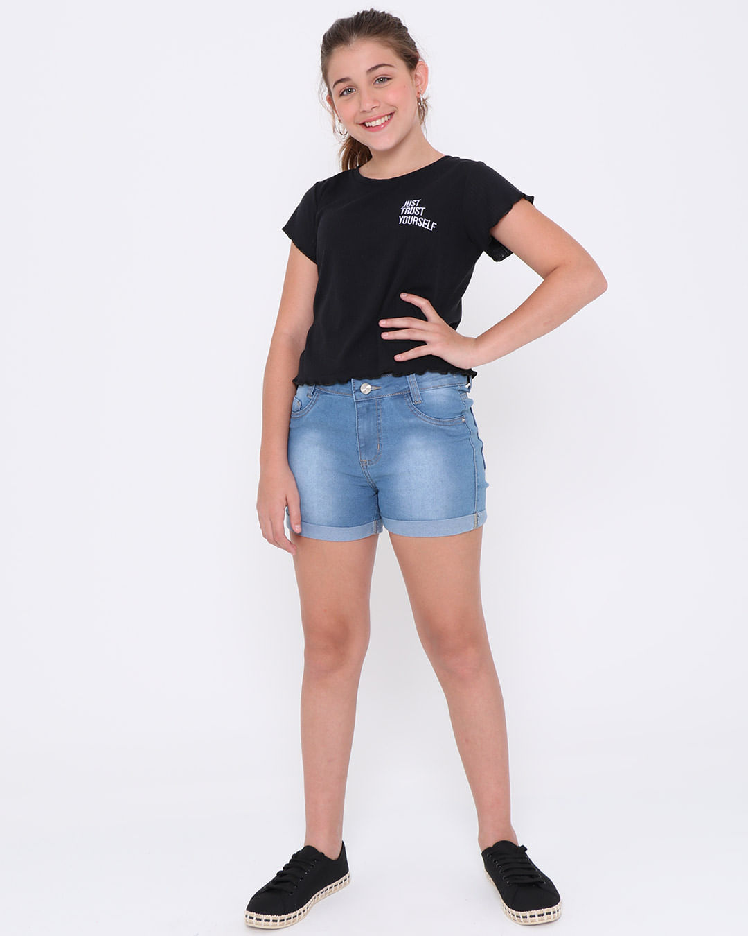 Blusa-Juvenil-Canelada-Frufru-Preta