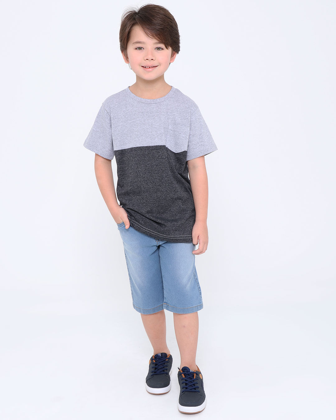 Camiseta-Infantil-Recorte-Bolso-Cinza