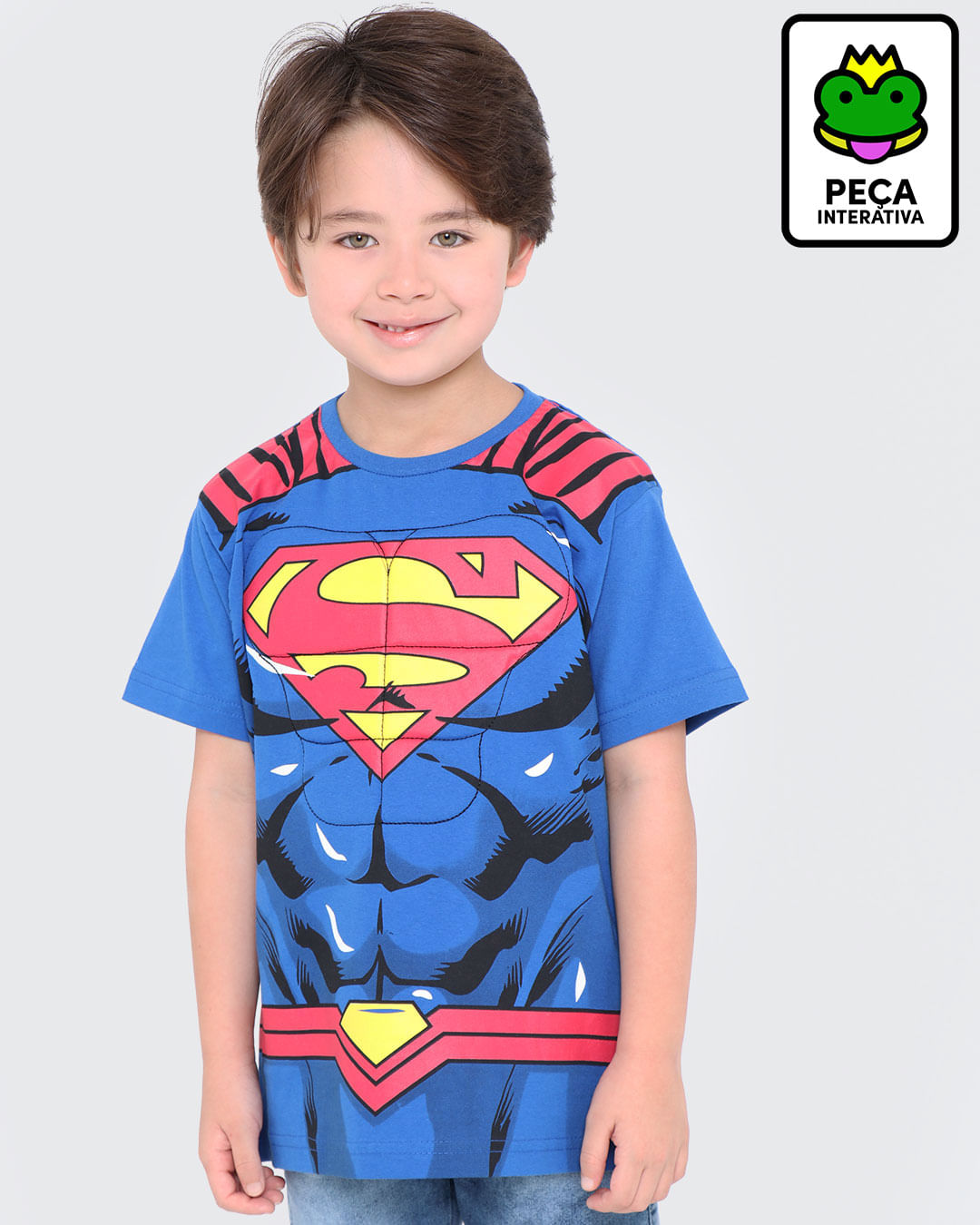 Camiseta-Infantil-Manga-Curta-Musculos-Super-Homem-Liga-Da-Justica-Azul