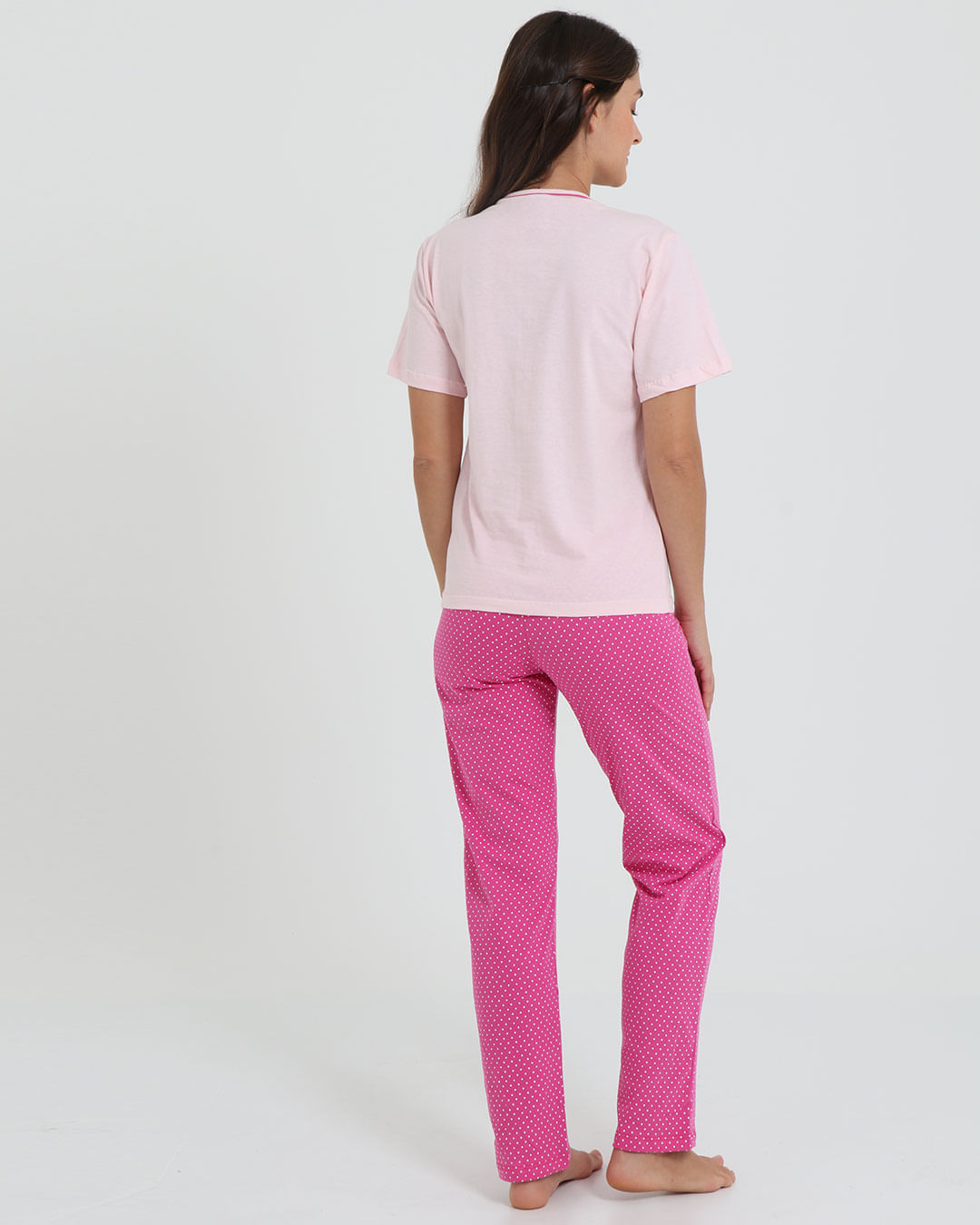 Pijama-Manga-Curta-Estampa-Gato-Rosa