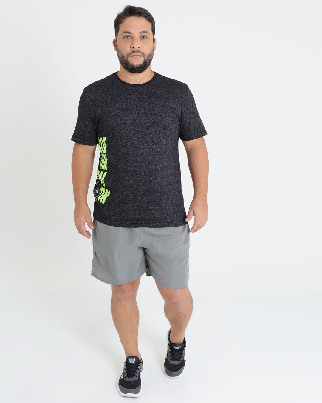 Bermuda-Masculina-Lisa-Cinza