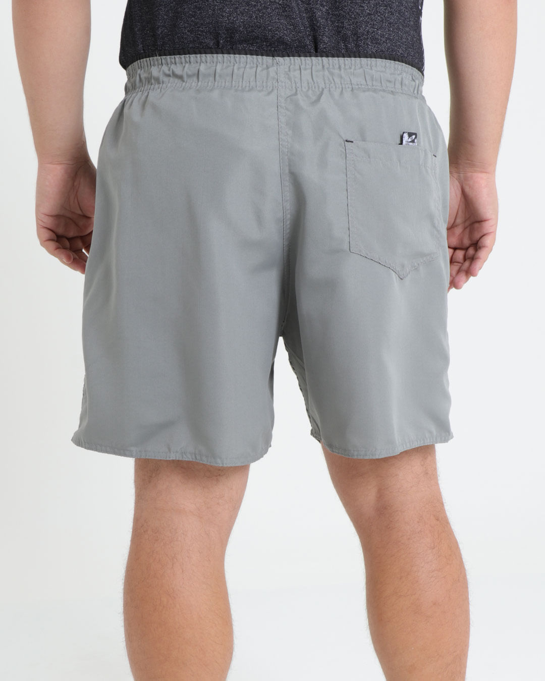 Bermuda-Masculina-Lisa-Cinza