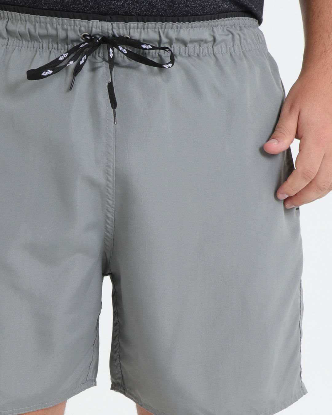 Bermuda-Masculina-Lisa-Cinza