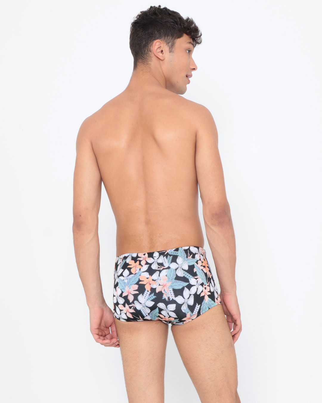 Sunga-Com-Elastico-Floral-Preta