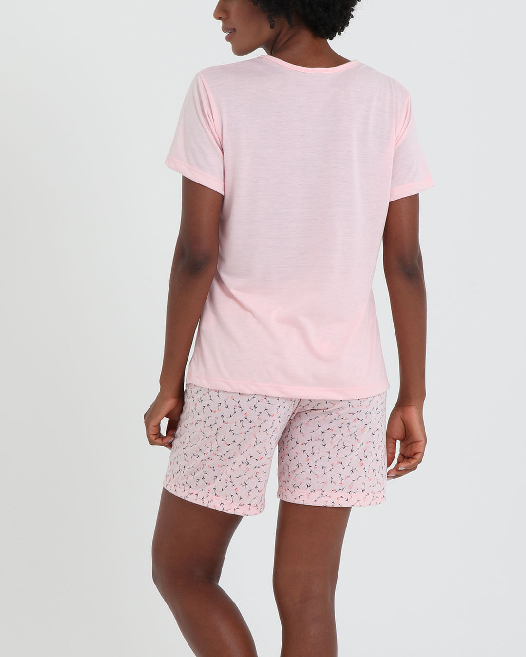 Pijama-Feminino-Manga-Curta-Renda-Rosa