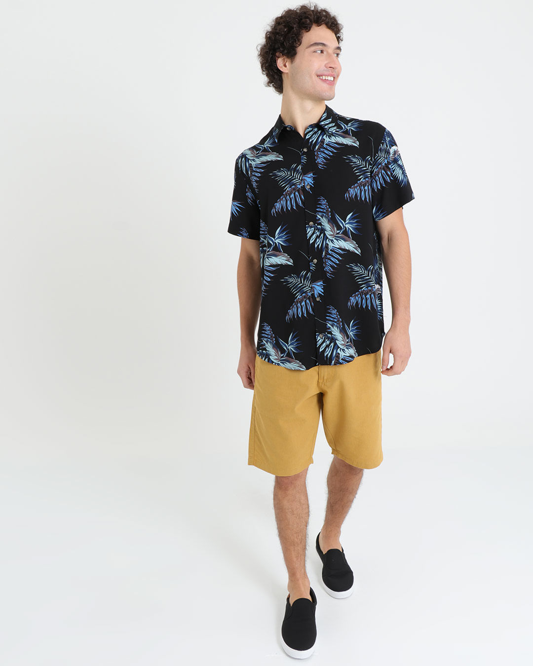Bermuda-Sarja-Masculina-Mostarda