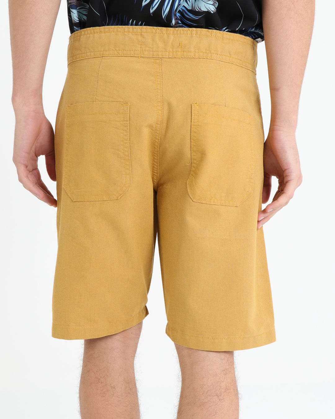 Bermuda-Sarja-Masculina-Mostarda