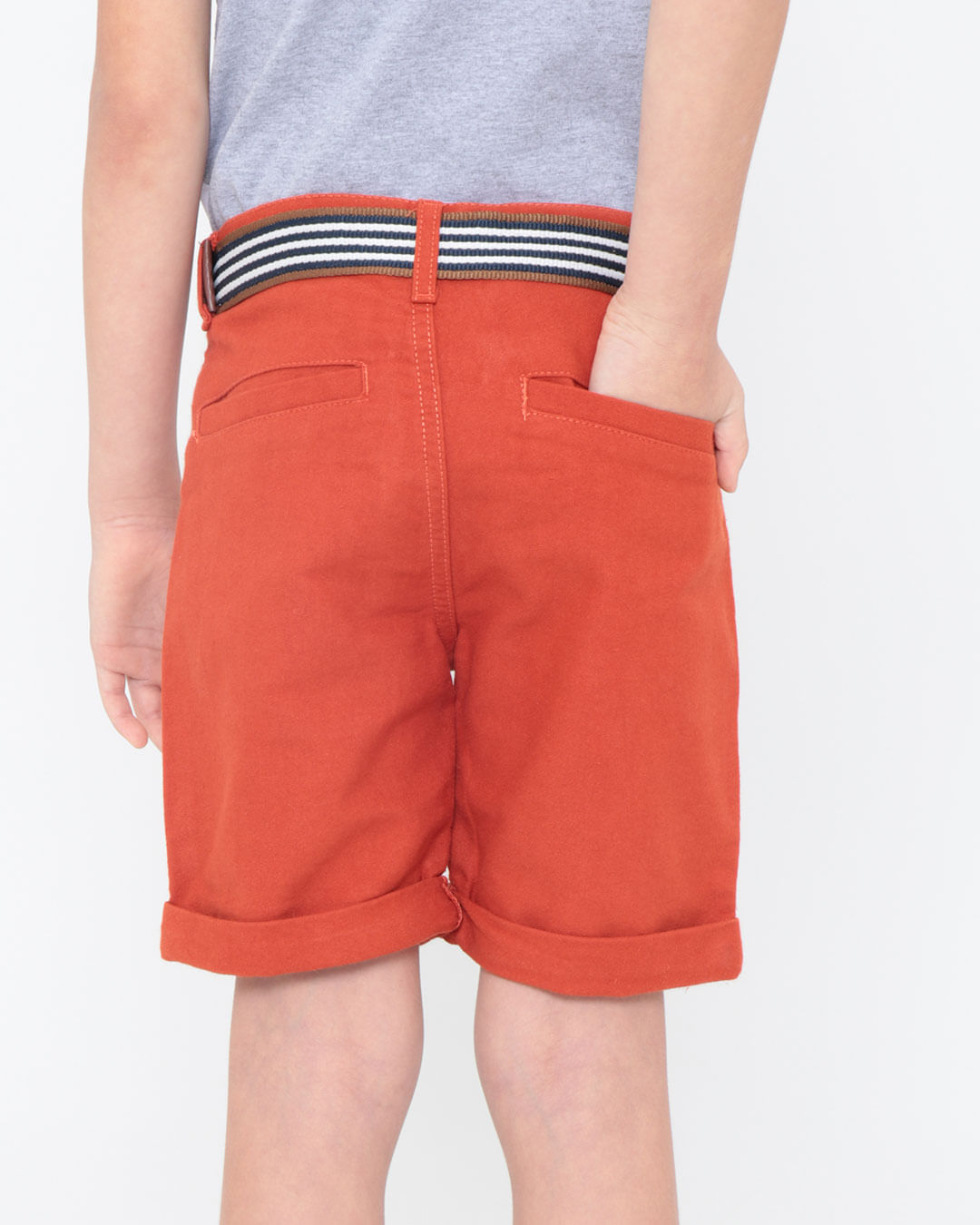 Bermuda-Jeans-Infantil-Com-Cinto-Laranja