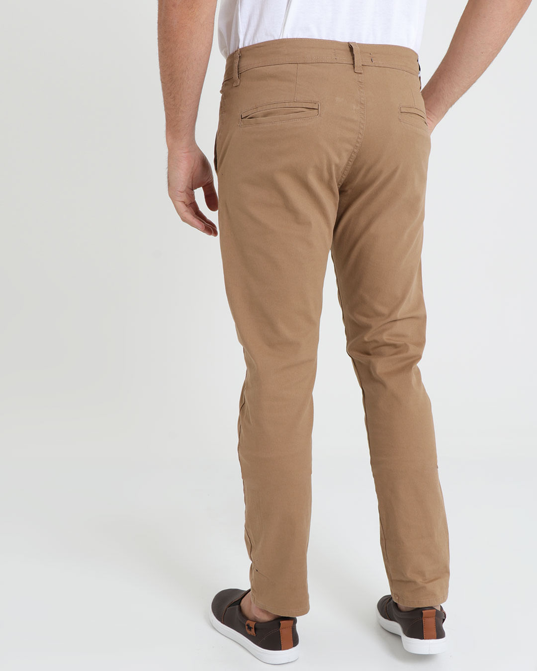Calca-Sarja-Masculina-Slim-Marrom-Claro