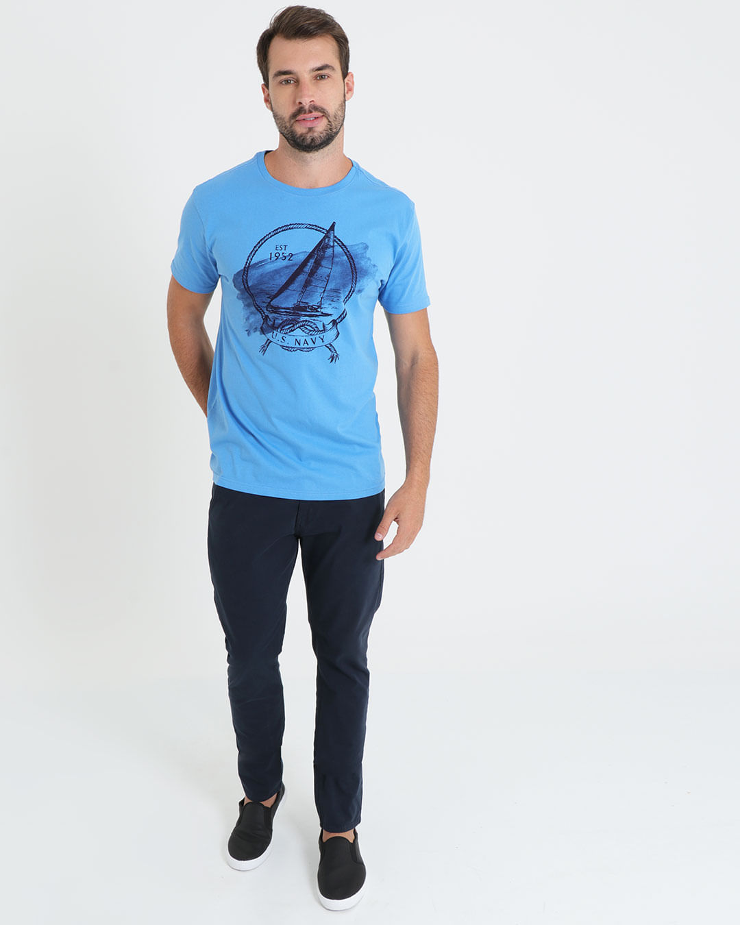 Calca-Sarja-Masculina-Slim-Marinho