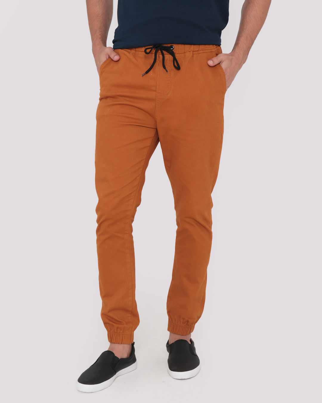Calca-Sarja-Masculina-Jogger-Bege