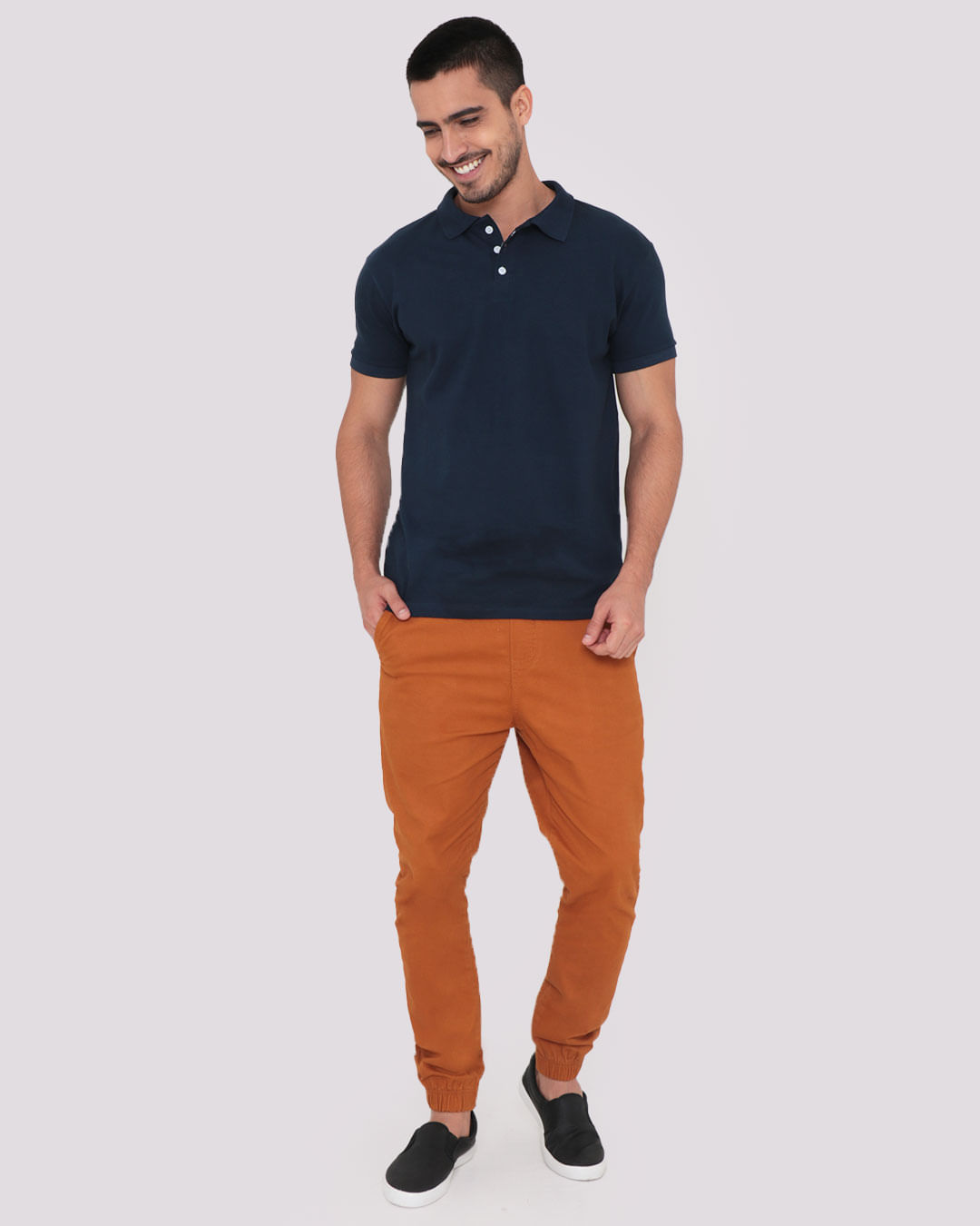 Calca-Sarja-Masculina-Jogger-Bege