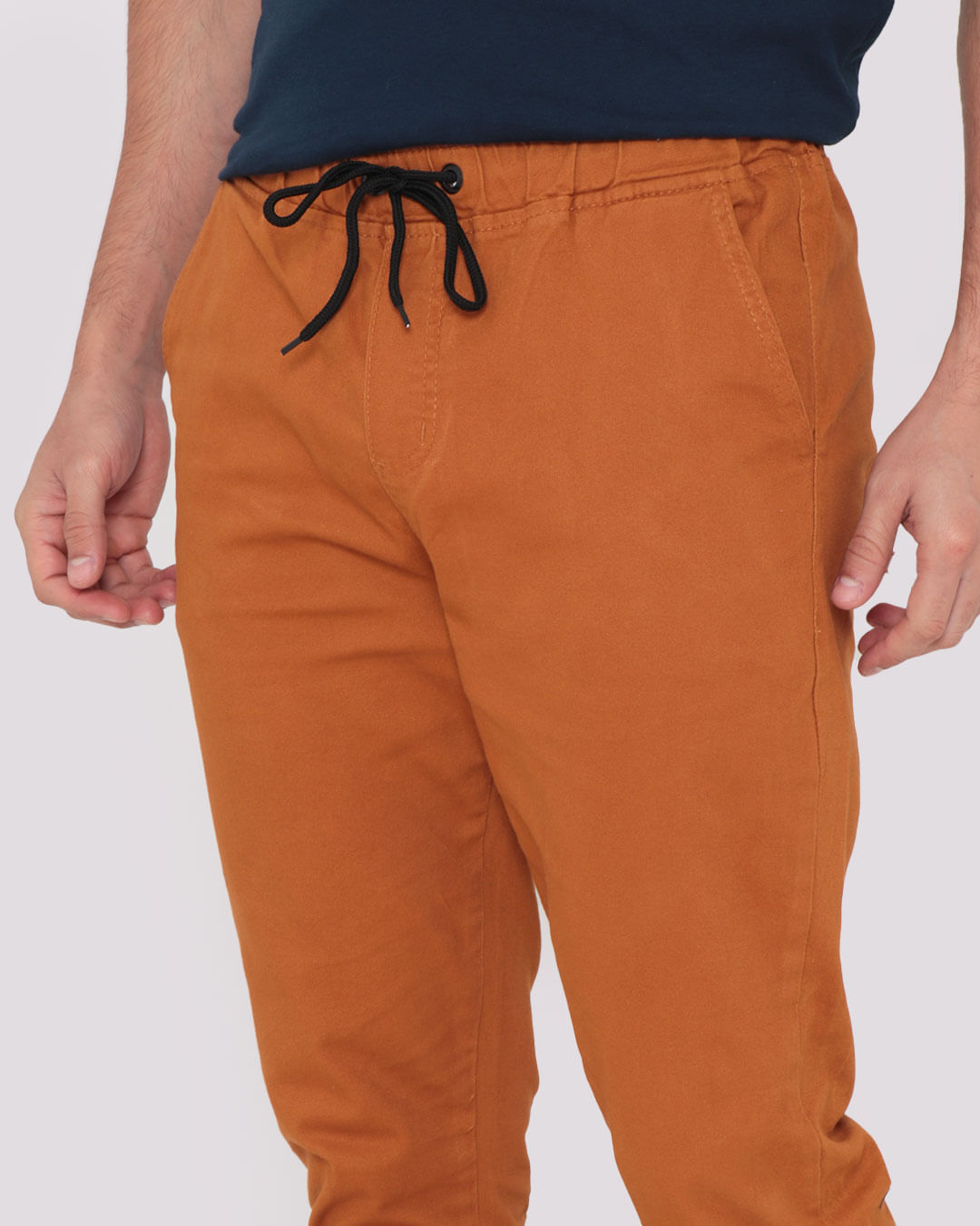 Calca-Sarja-Masculina-Jogger-Bege