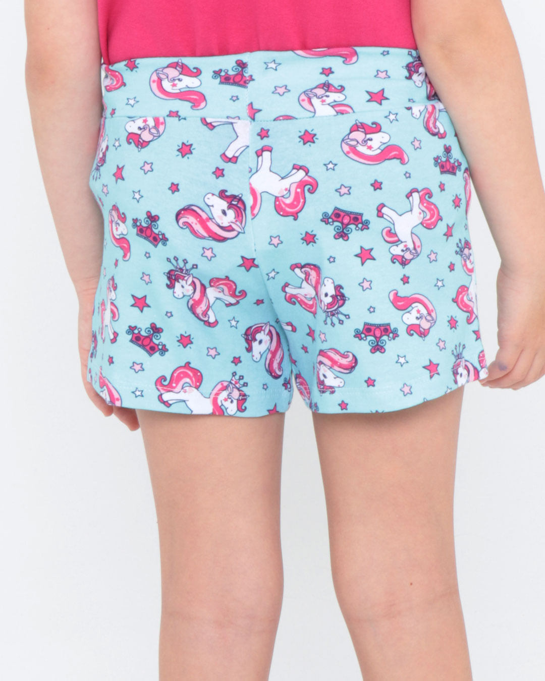 Short-Infantil-Unicornio-Babado-Azul