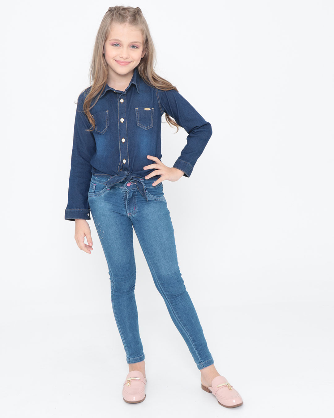 Camisa-Infantil-Jeans-No-Azul-Escuro