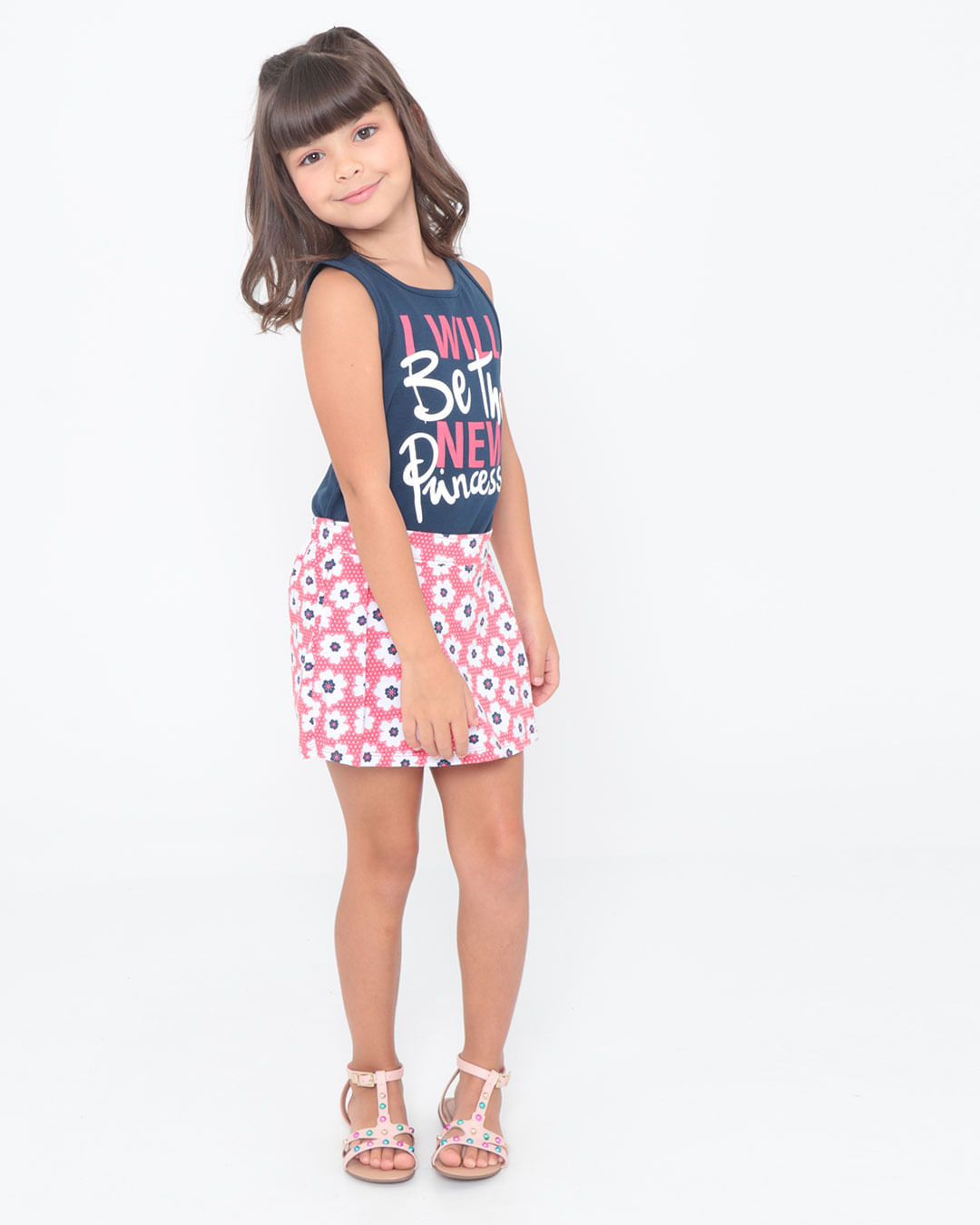 Conjunto-Infantil-Short-Saia-Floral-Marinho