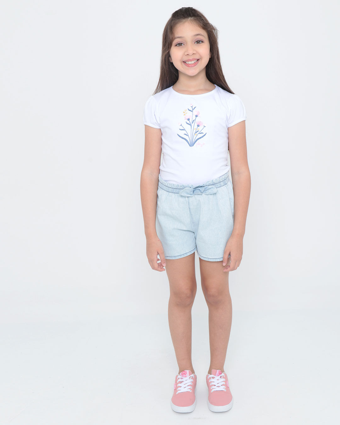 Conjunto-Infantil-Jeans-Flores-Branco