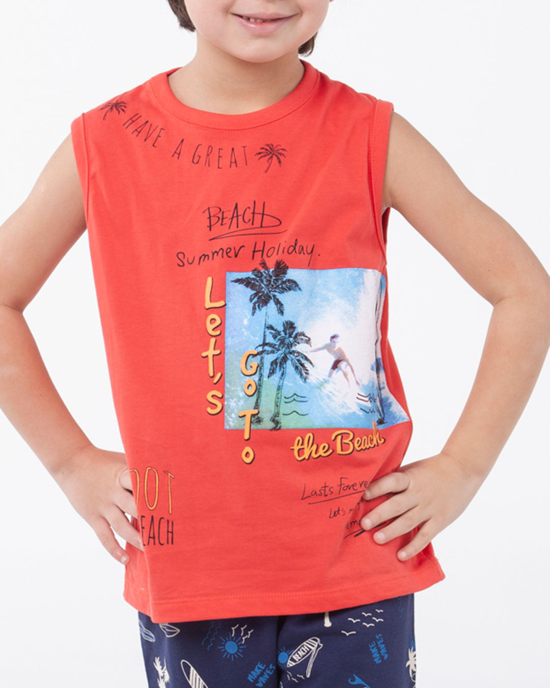 Conjunto-Infantil-Regata-Estampa-Surf-Vermelho