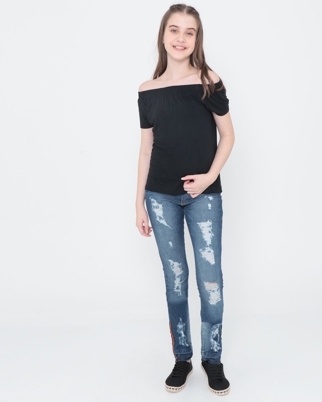 Calca-Jeans-Juvenil-Skinny-Destroyed-Azul