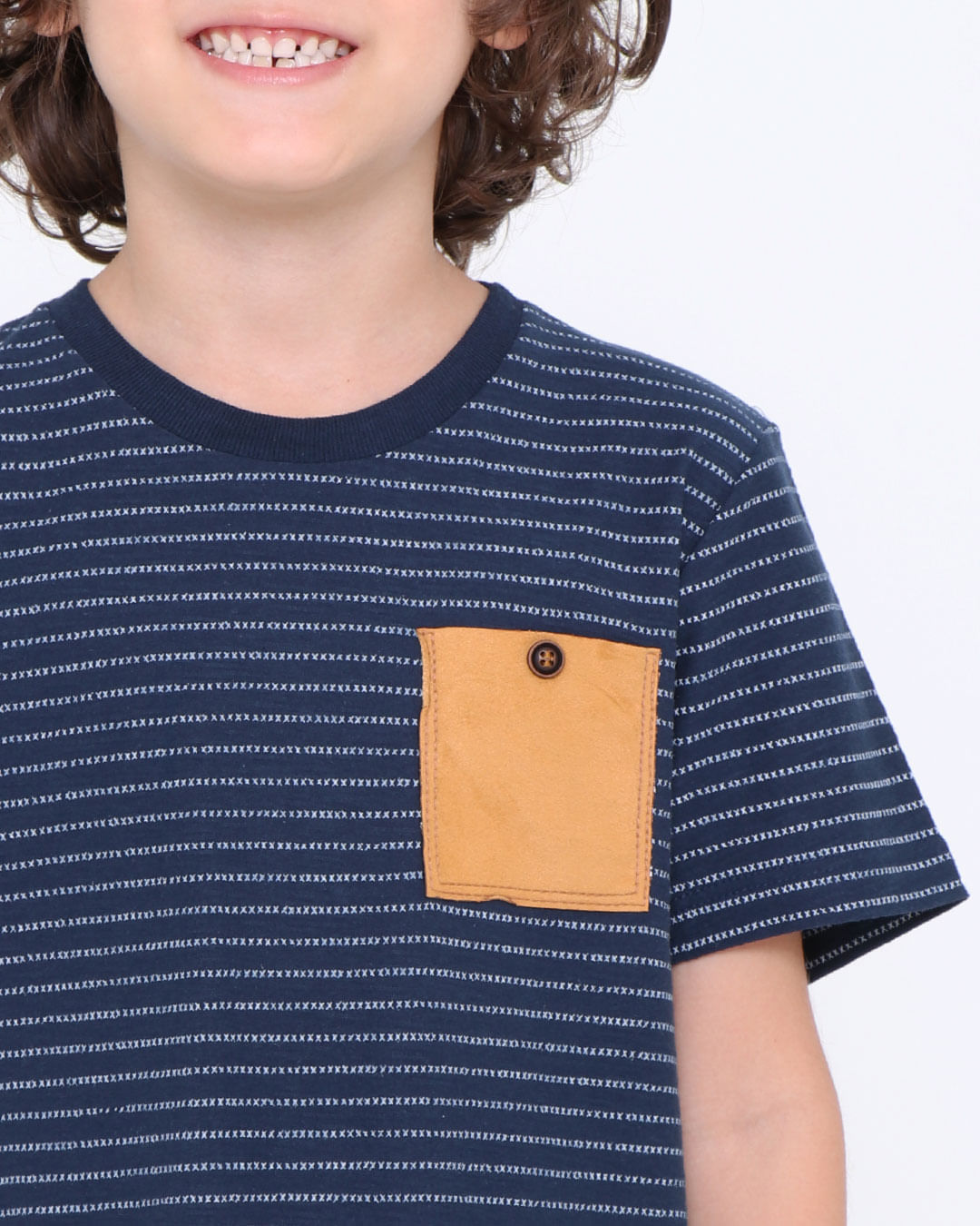 Camiseta-Infantil-Listrada-Azul-Marinho