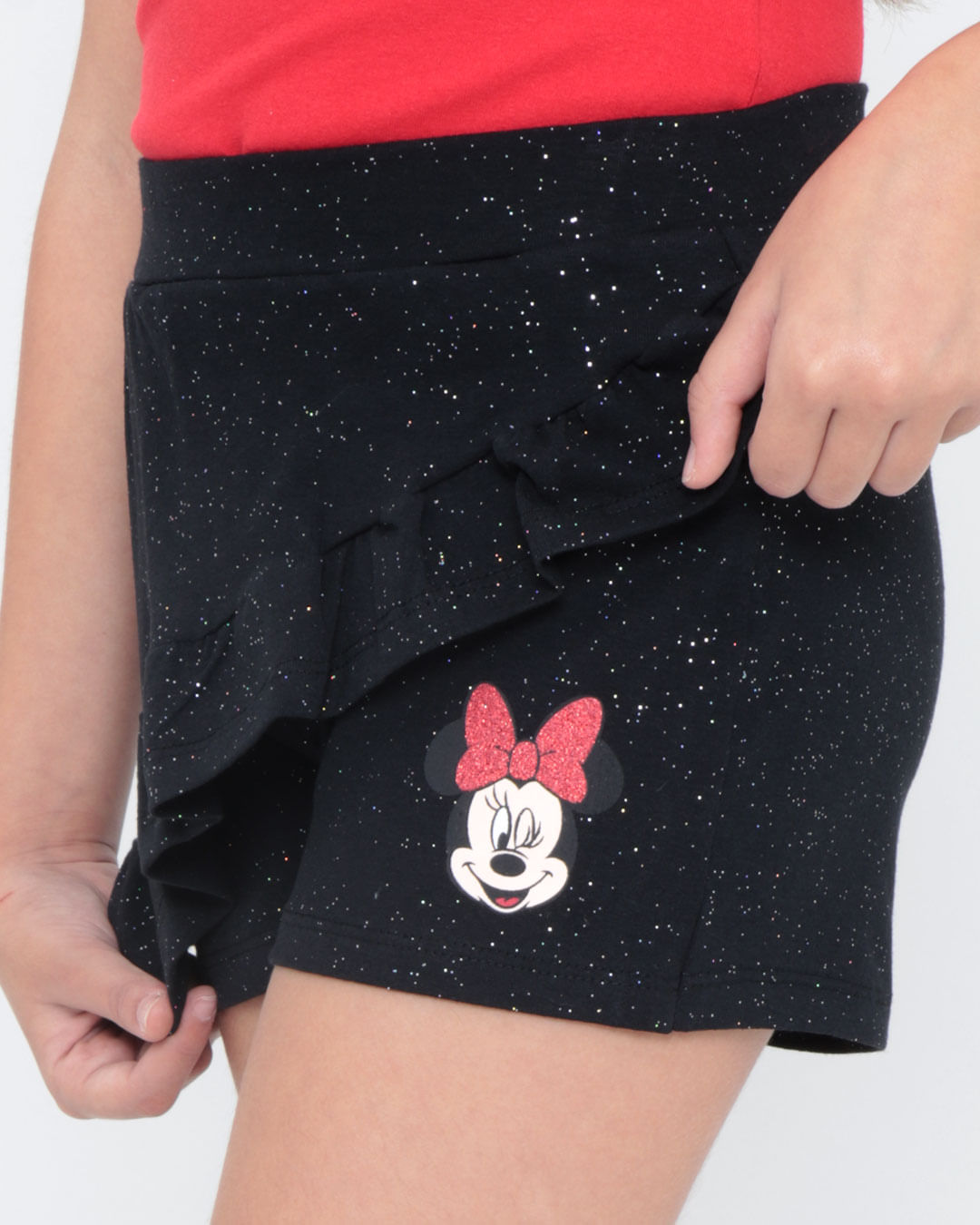Short-Saia-Infantil-Transpassado-Minnie-Disney-Preto