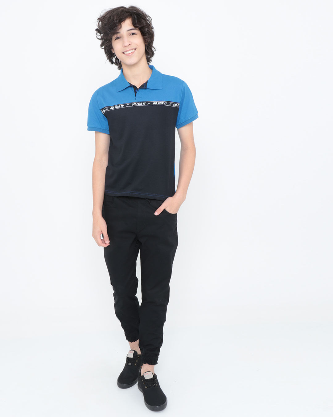Calca-Sarja-Juvenil-Jogger-Lisa-Preta