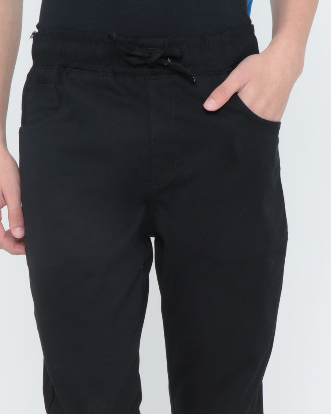 Calca-Sarja-Juvenil-Jogger-Lisa-Preta