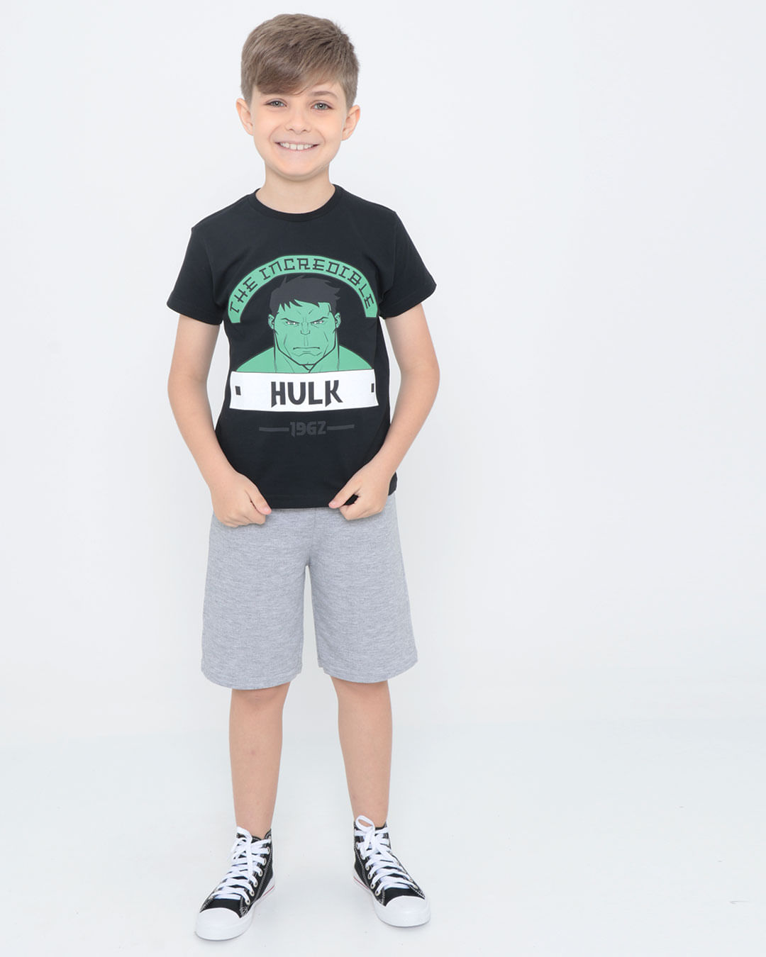 Camiseta-Infantil-Hulk-Marvel-Preta