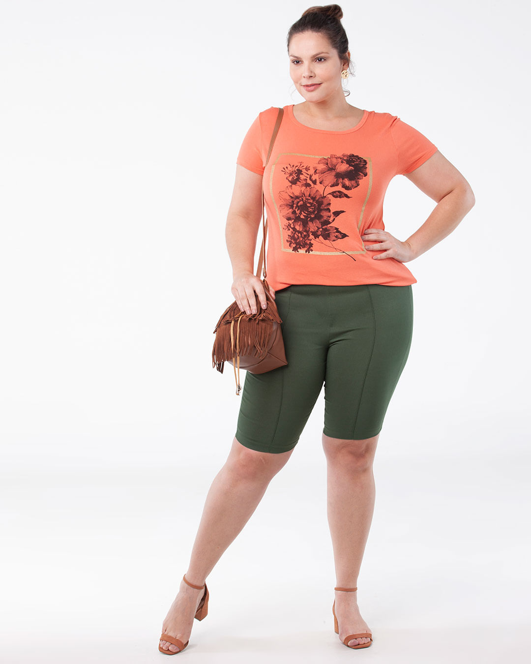 Blusa-Plus-Size-Estampa-Floral-Laranja