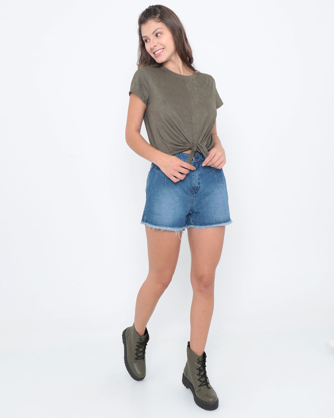 Short-Jeans-Cintura-Alta-Azul